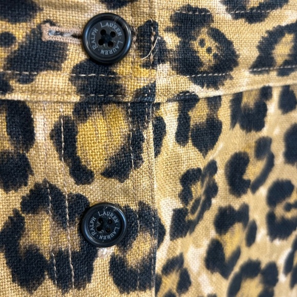 Lauren Ralph Lauren 8 EUC Linen and cotton cheetah skirt in EUC - Picture 6 of 14